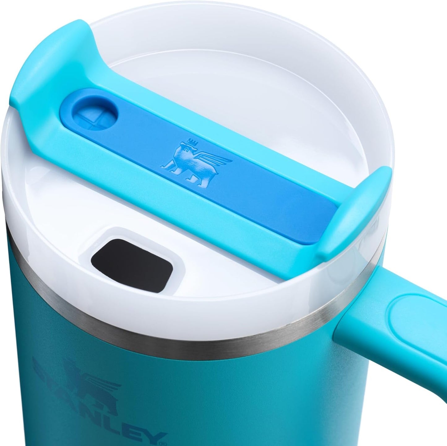 Vaso Stanley Quencher H2.0 con asa y pajita de 40 oz | Tapa Flowstate de 3 posiciones | Compatible con portavasos para viajes | Vaso térmico de acero inoxidable | Sin BPA | Arándano