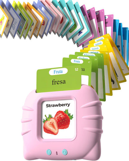 Airbition Talking Flash Cards for Toddlers 1 2 3 4 Year Olds, Montessori Language Learning Toys with 224 Words, Pocket Speech Therapy Toys, and Speech Development Educational Playthings for Children
