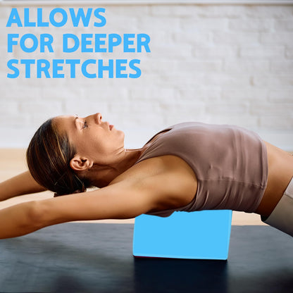 MBKHFLL (Lila-2er-Pack) Yoga-Block – Stützender latexfreier EVA-Schaumstoff – Weiche, rutschfeste Oberfläche mit abgeschrägten Kanten für Yoga, Pilates, Meditation – Yoga-Zubehör für Stabilität, Gleichgewicht, Vertiefung von Dehnungen