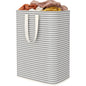 Lifewit 2 Pack Laundry Basket 80L Each, Collapsible Clothes Hamper with Reinforced Handles, Freestanding Waterproof Design for Bedroom and Laundry Room, Grey 160L Total