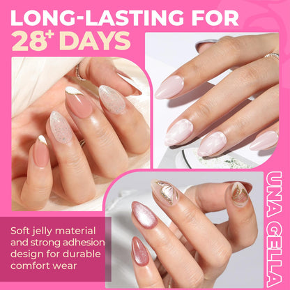 UNA GELLA Short Almond Nail Tips: A Game-Changer for At-Home Nail Art