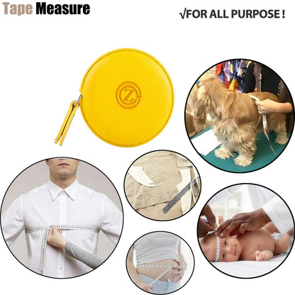 Maßband, Körpermaßband zum Nähen, für Schneider, Bastler, Stoff-Maßband für Körper- und medizinische Messungen, 1,5 m / 60 Zoll, beidseitig bedrucktes, einziehbares Lineal