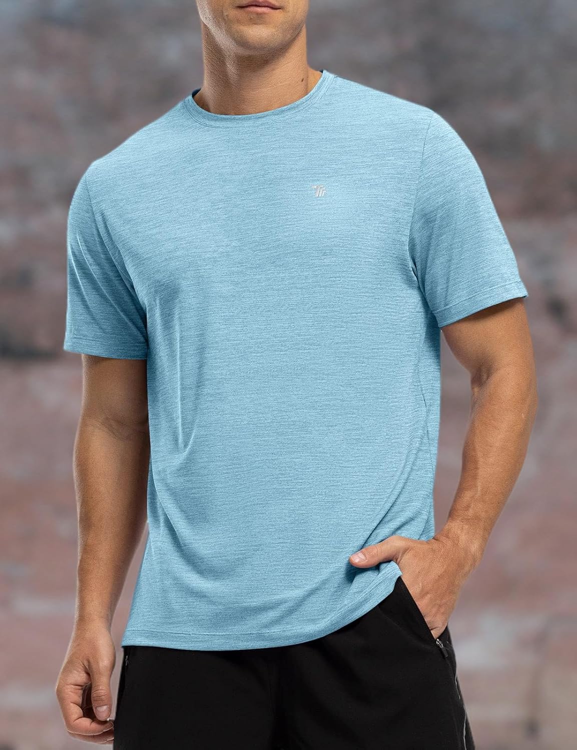 Rdruko Herren Kurzarm Trainingsshirts – Trockene Passform – Feuchtigkeitstransportierend – Für Laufen, Fitnessstudio, aktiven Sport