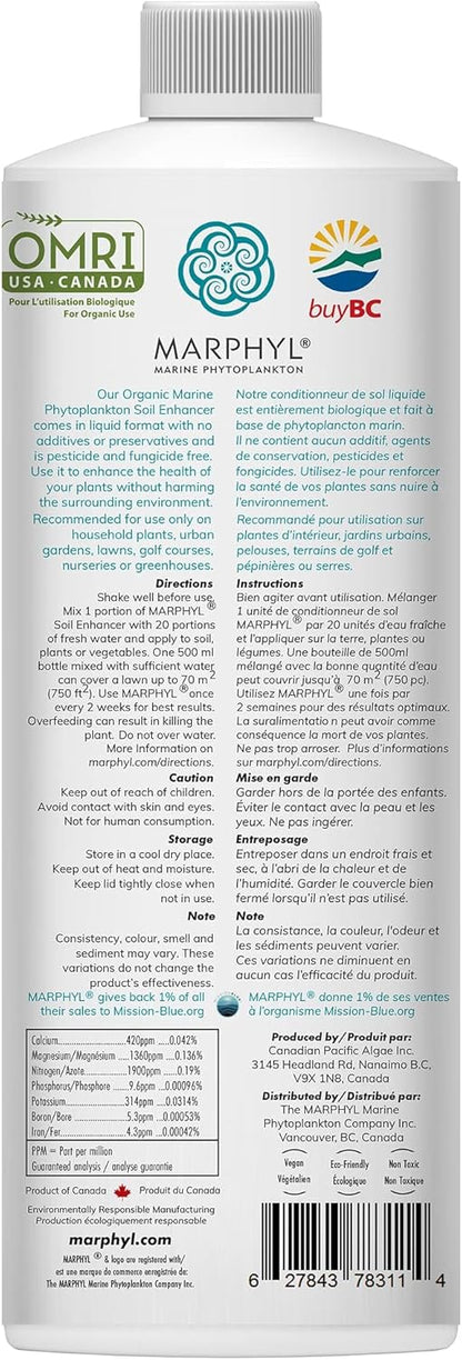 MARPHYL Universaldünger – Organischer, nährstoffreicher Dünger & Bodenverbesserer für Zimmer- & Gartenblumen, Gemüse, Sukkulenten, Bambus & Hydrokulturen