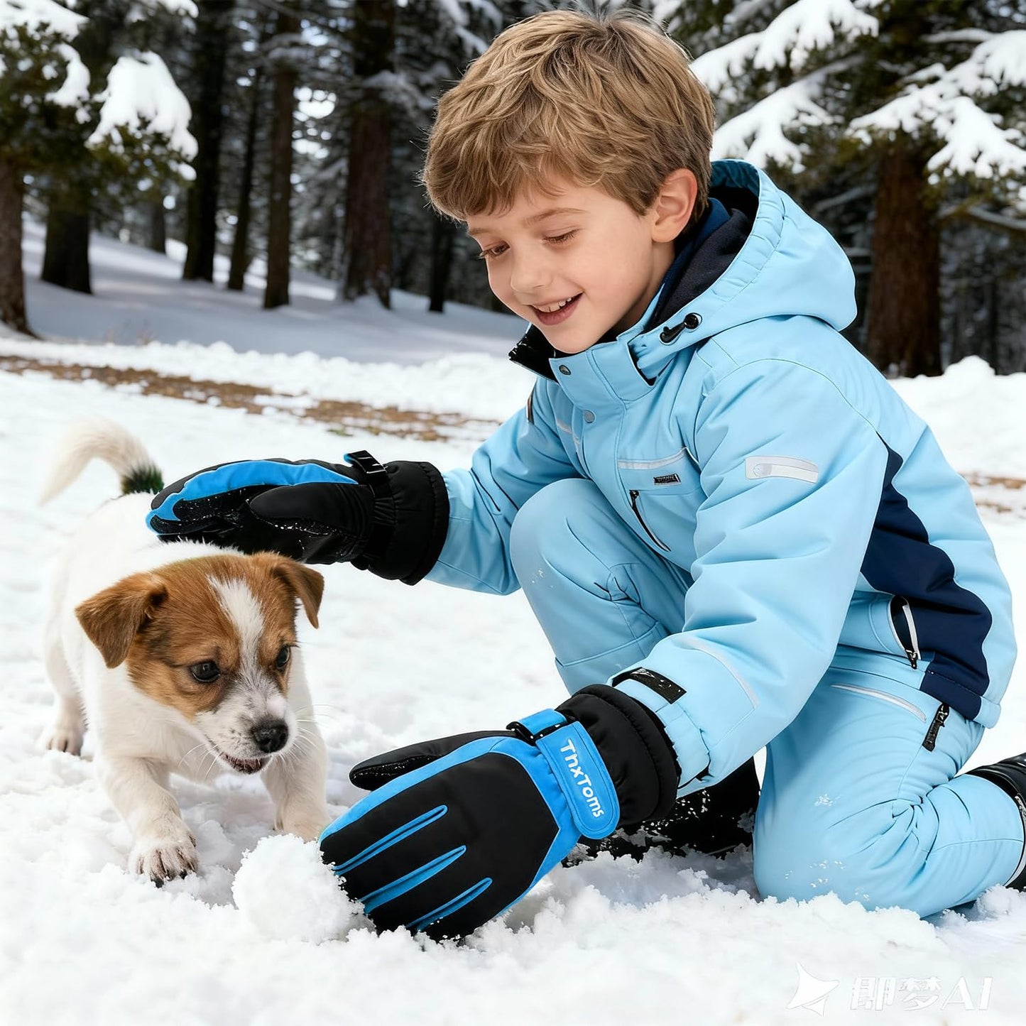 ThxToms Kinder Winterhandschuhe Wasserdichte Ski-Snowboardhandschuhe für Outdoor-Sportarten, Jungen und Mädchen Kaltwetter-Fahrradhandschuhe