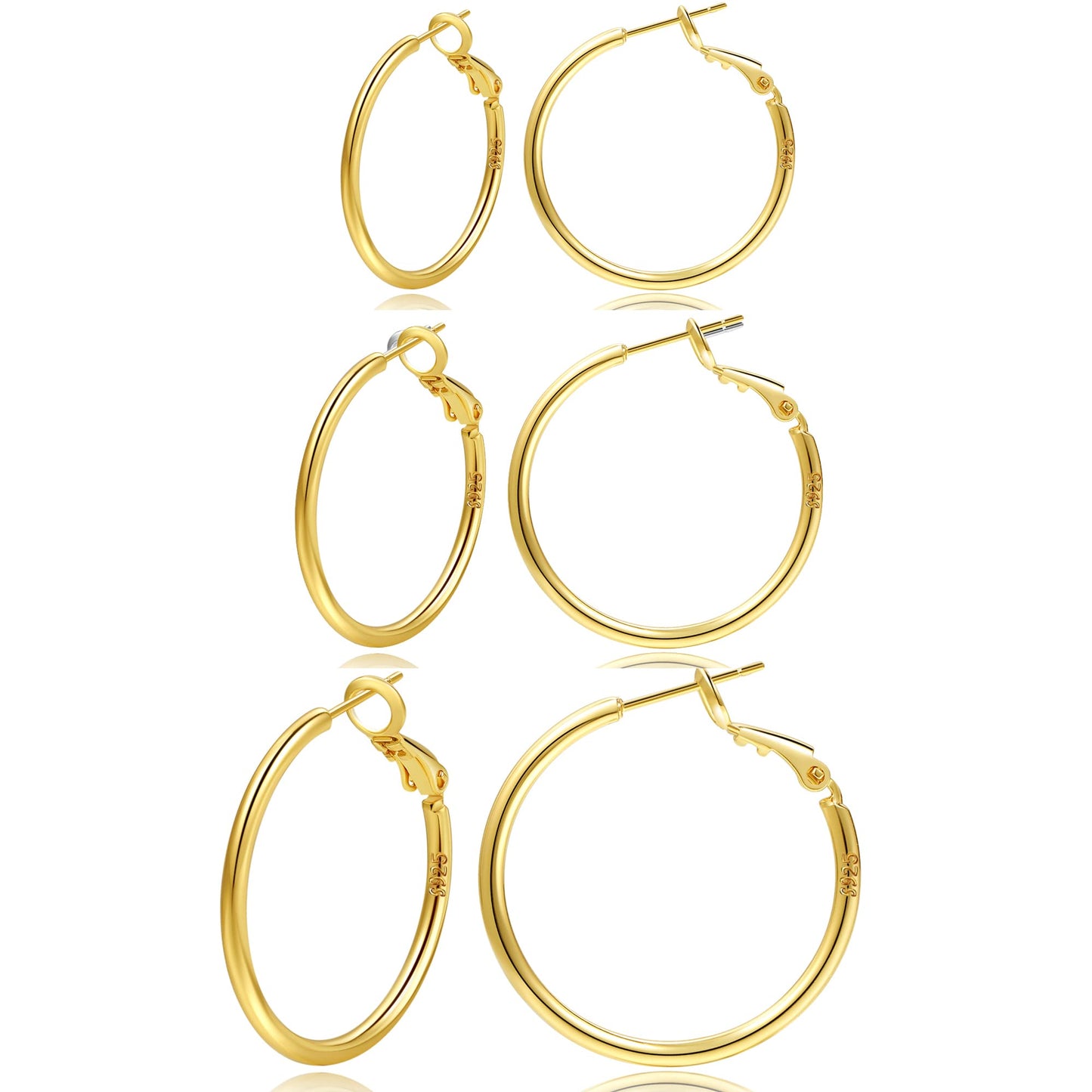 Set,40mm/50mm/60mm,gold
