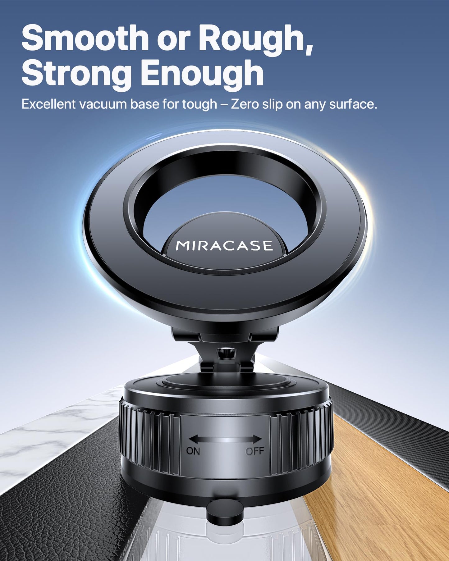 Miracase Car Phone Mount, [Upgraded Strong Military Grade Suction Cup] Long Arm Phone Holder for Car Dashboard Windshield Vent, Hands Free Cell Phone Holder Compatible with All Mobile Phones