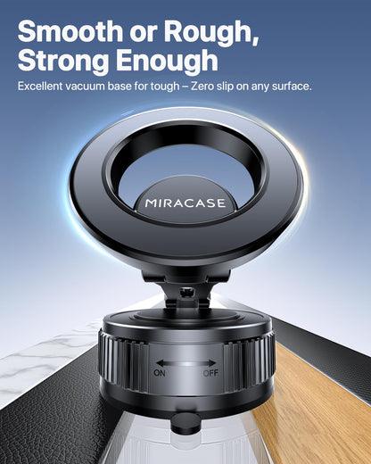 Miracase Car Phone Mount, [Upgraded Strong Military Grade Suction Cup] Long Arm Phone Holder for Car Dashboard Windshield Vent, Hands Free Cell Phone Holder Compatible with All Mobile Phones