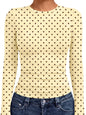 AUTOMET Womens Crew Neck Long Sleeve Shirts Compression Underscrubs Tops