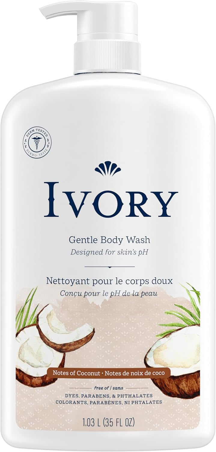 Ivory Mild & Gentle Body Wash, Coconut Water Scent, 1.03 L