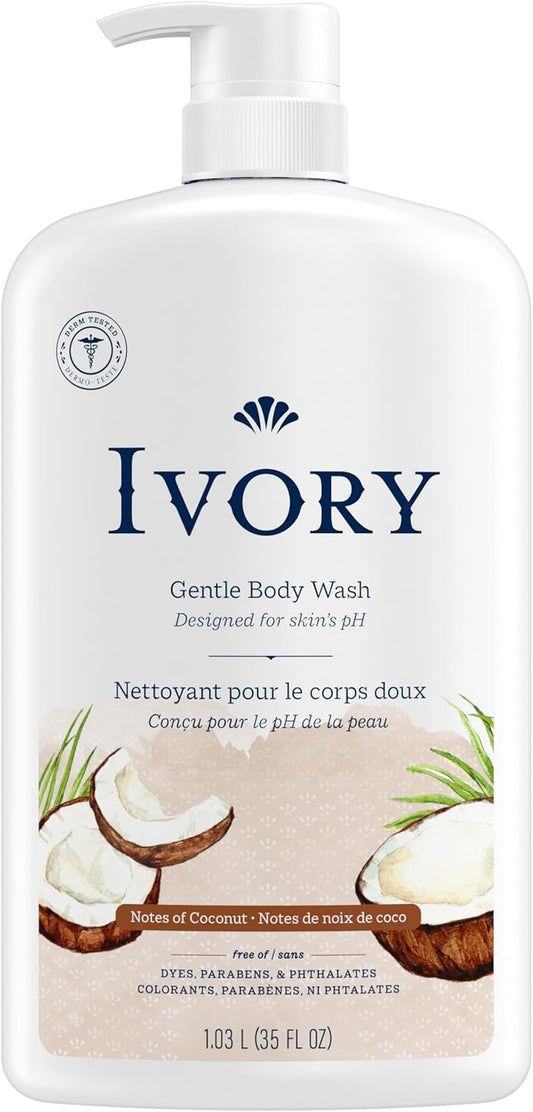 Ivory Mild & Gentle Body Wash, Coconut Water Scent, 1.03 L