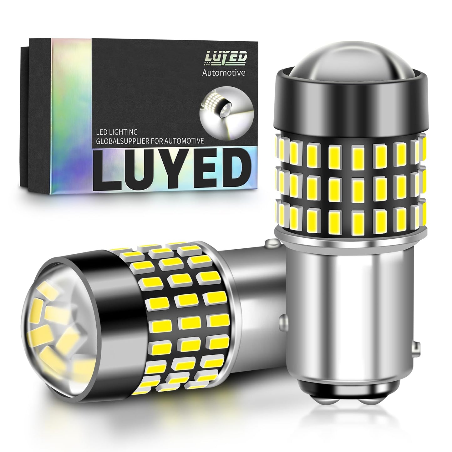 LUYED 3157 LED Bulbs Reverse Light Xenon White 1800 Lumens Super Bright 78 SMD 3056 3156 3057 4157 LED Bulbs,Used for Back Up Reverse Lights,Brake Lights,Tail Lights,Turn Signal Lights,Pack of 2