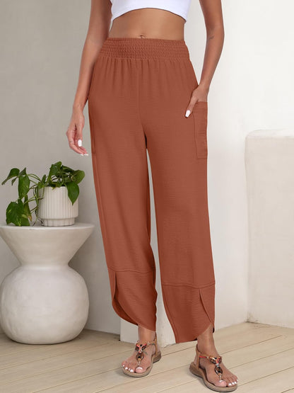 ANRABESS Womens Wide Leg Palazzo Capri Pants 2026 Summer Casual Loose High Waisted Lounge Flowy Cropped Beach Work Trousers
