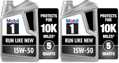 Mobil 1 Advanced Fuel Economy Full Synthetic Motor Oil 0W-20, 5 Quart