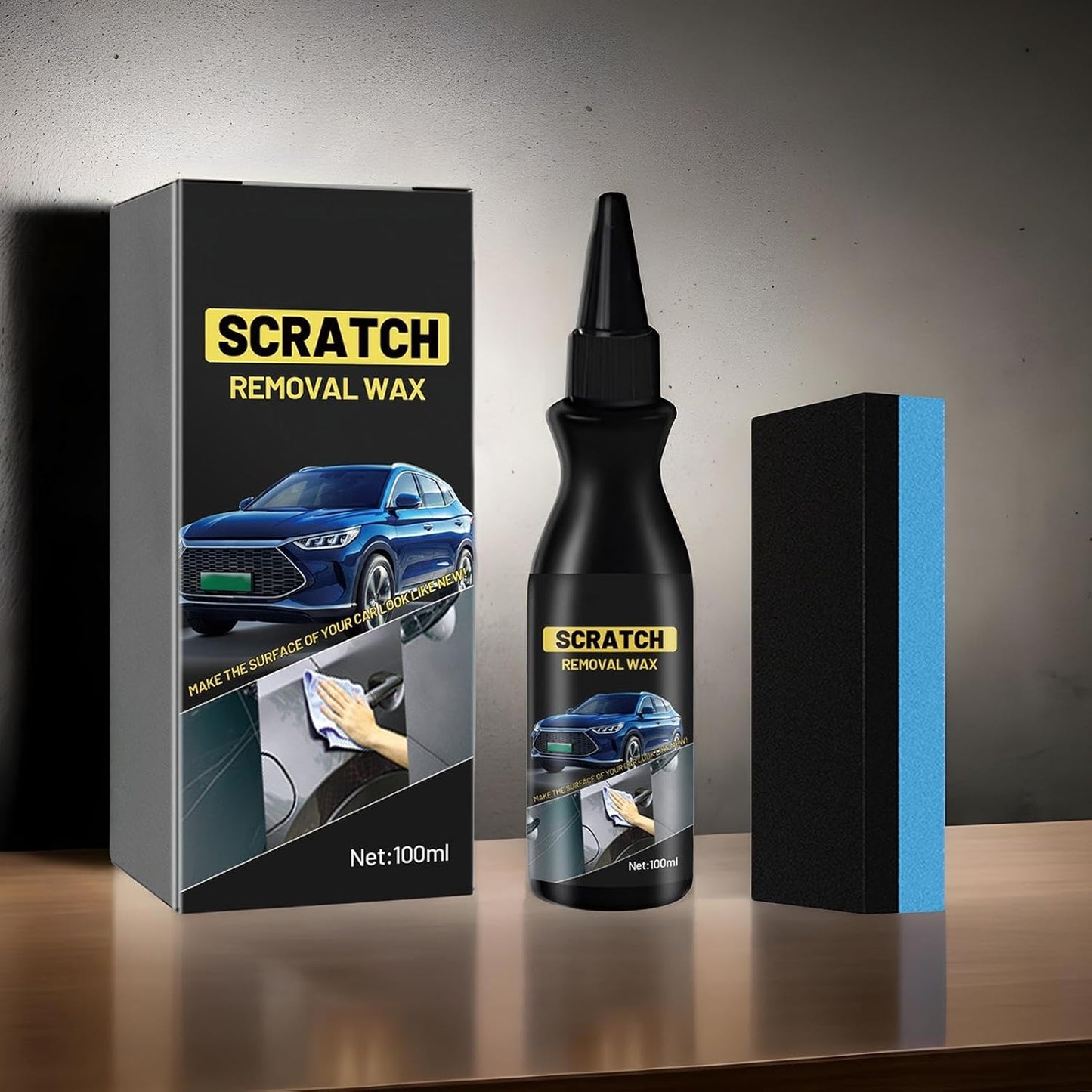Lackkratzer-Entferner für Fahrzeuge | Polierpaste, Wirbelkratzer-Entferner, Lackpolitur-Wachsglanz-Restaurations-Set für Automobile