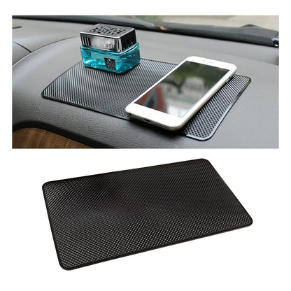 Auto-Armaturenbrett-Anti-Rutsch-Gummipad, 27 x 15 cm Universal rutschfeste Auto-Magic-Armaturenbrett-Haftmatte für Handys, Sonnenbrillen, Schlüssel, elektronische Geräte und mehr (Schwarz/Gitter)