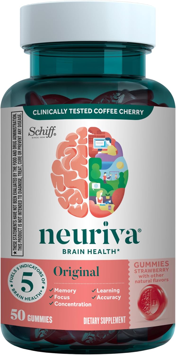 Neuriva Neuriva Brain Performance - Original Gummies 12/50 Ct., Strawberry, 50 Count