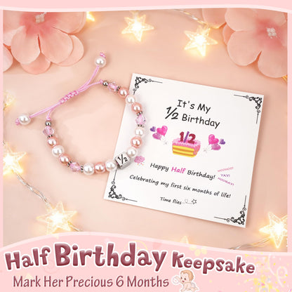 Sereney 5 Jahre altes Mädchen Geburtstagsgeschenkideen, verstellbares rosa-weißes Perlenarmband als Fünf-Jahres-5-Jahre-altes 5. Geburtstagsgeschenk für Teenager-Mädchen, Tochter, Nichte, Enkelin