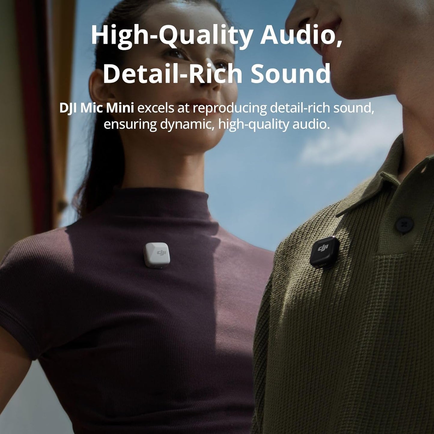 DJI Mic Mini (2 TX + 1 Mobile RX), Funkmikrofon für iPhone/Android, Plug & Play, kompakt & leicht, Modellübergreifende Kopplung, Premium-Audio, stabile Übertragung, Geräuschunterdrückung