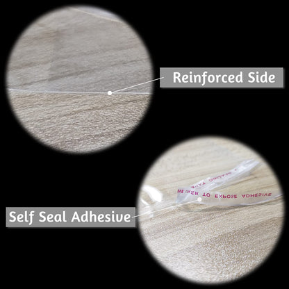 Aubeco 5x7 Zoll 240 Stück selbstklebende, transparente Cellophanbeutel, Klebebeutel für Kekse und Leckereien zum Selbermachen, für kleine Produkte, Lebensmittel und Geschenkverpackungen