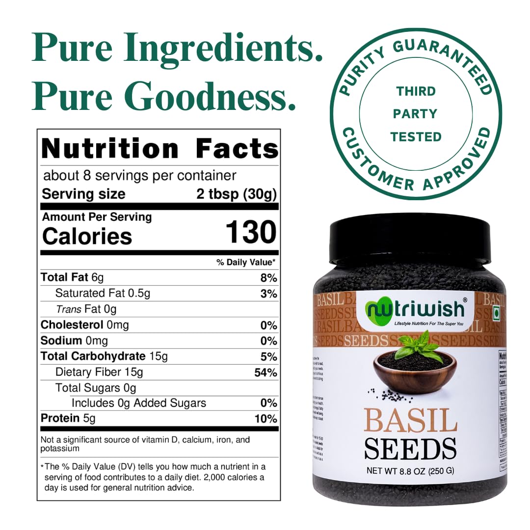 Nutriwish Halim Samen (Aliv/Gartenkresse-Samen), 250 g | Nährstoffreiche Superfood-Samen zum Verzehr | Perfekt für Salate, Suppen, Smoothies, Backwaren, Proteinsnacks & tägliche Wellness-Ernährung
