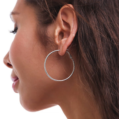 Große Gold Creolen für Frauen, Hypoallergene Dünne Gold Creolen, Sterling Silber Creolen für Damen, Extra Große, Mittelgroße, Große Creolen