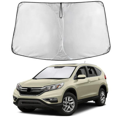 EcoNour Car Windshield Sunshade | Blocks 99% Heat & Keeps Interior Cool | Universal Fits Cars, SUVs, Trucks | Automotive Sun Screen, Visor & Car Accessories for Summer | Medium (64x32 Inches)