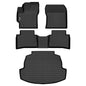 GINOWY-Floor Mats for Toyota 4Runner 1996-2002,1st+2nd Row,TPE All Weather Car Mats Custom Fit Rubber Floor Liners Car Accessories for Toyota 4Runner