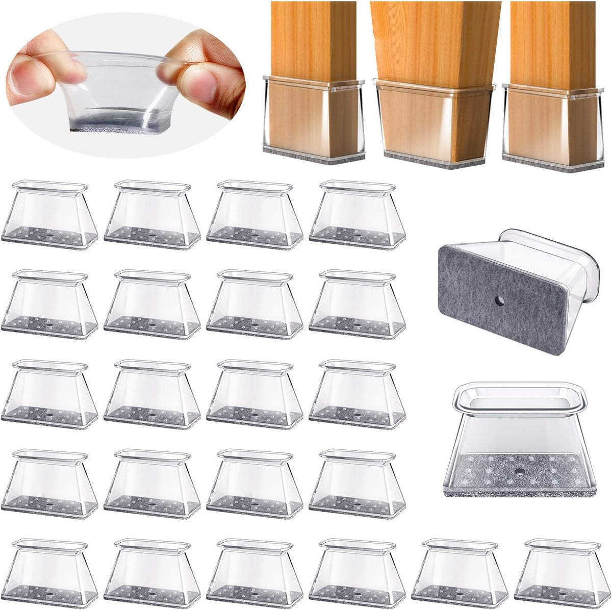 rectangular MClear-24 Pcs