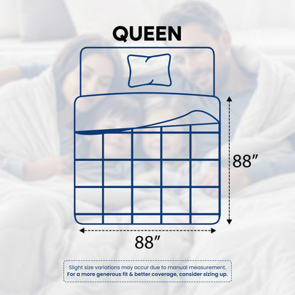 Utopia Bedding Steppbetten Queen-Größe, Ganzjahres-Bettdeckeneinlage, Daunenalternative Box-gesteppte Bettdecke mit Ecklaschen, Maschinenwaschbar (Weiß)