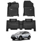3W Floor Mats for Toyota Tacoma 2024 2025 2026 Double Cab Auto Tran(Not Fit Hybrid & XtraCab), TPE All Weather Custom Fit Floor Liner for Tacoma TRD/SR/SR5/limited Car Liners.