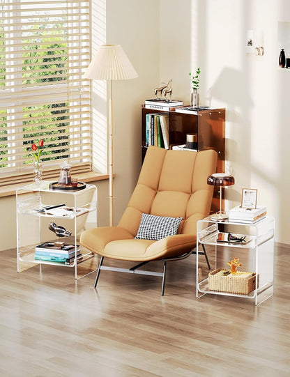 Elevate Your Space with the Acrylic Side Table Record Player Table