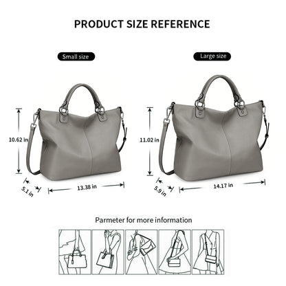 Kattee Damen Weiche Echtleder Tragetasche Schultertasche Handtasche