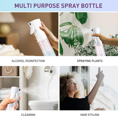 TANSHINE Kontinuierliche Haar Pflanze Mister Sprühflasche Fein Leer Klein Nebelsprühflaschen Nebelsprüher Wasser Alkohol Reinigungs Sprühnebel Flasche für Lockenhaar Styling Produkte,Pflanzen, 200ml,Klar
