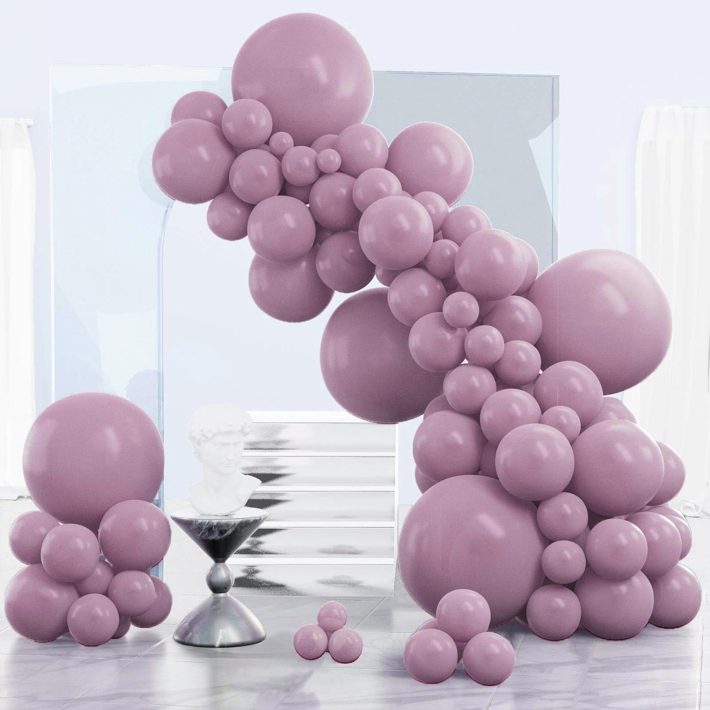 PartyWoo White Balloons 140 pcs Different Sizes of 18 12 10 5 Inch White Balloons Arch Kit Garland for Wedding Baby Shower Birthday Bridal Shower Graduation Engagement Party Decorations White-Y13