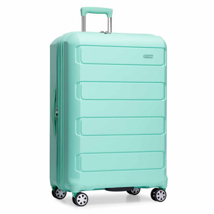 Traveler's Choice Pagosa Hardshell Expandable Luggage with Spinner Wheels, Slate Blue, 3-Piece Set (22/27/30)