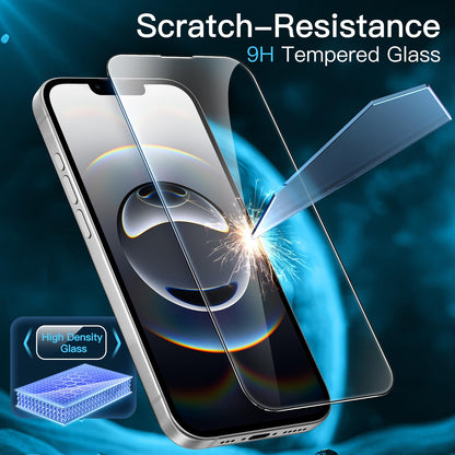 JETech Displayschutzfolie für iPhone 16 6,1 Zoll, gehärtetes Glas mit einfachem Installationstool, Case-Friendly, HD Klar, 3 Stück