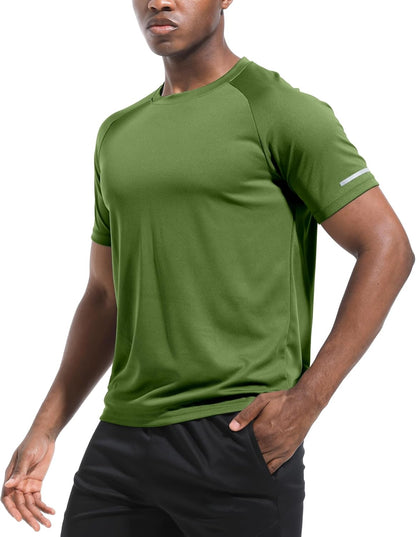 Boyzn 1er, 3er, 5er oder 7er Pack Herren-Trainings-Laufshirts, Dry Fit feuchtigkeitsableitendes T-Shirt, Gym Sport Kurzarm-T-Shirts