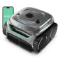 WYBOT C2 Cordless Robotic Pool Cleaner, Dual Filtrations, Floor, Wall &Waterline Cleaning, App Scheduling, Smart Navigation, Pool Vacuum for Inground Pools, Carbon Gray with Green Handle