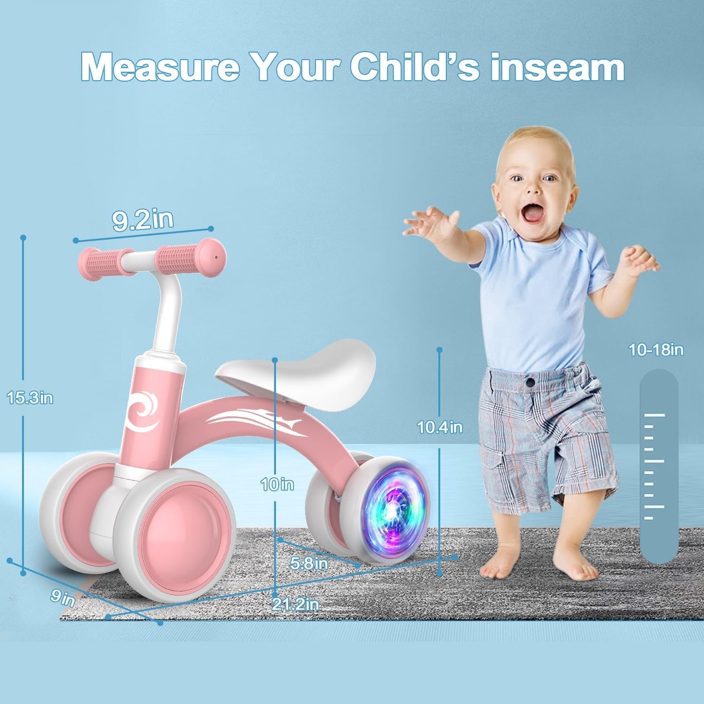Colorful Fun on Wheels: Gamfeiny's Baby Balance Bike