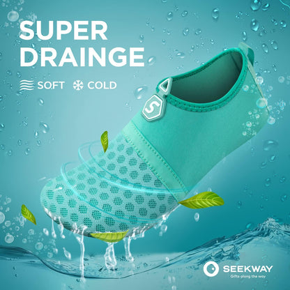 SEEKWAY Wasserschuhe Damen Herren Schnelltrocknend Badeschuhe Aquaschuhe Barfuß Rutschfest Schwimmen Pool Outdoor Surfen Fluss See Yoga