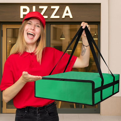 Bodaon Isolierte Essensliefertasche - Warm- & Kalthaltetransporttasche, Catering/Doordash Pizzawärmer, Einkaufstasche, Kühltasche für Partys (Schwarz-Rot, 1 St.), Ideal für den Transport warmer Speisen