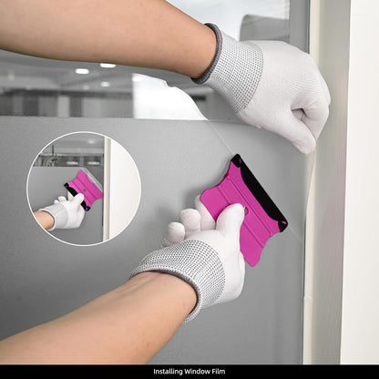 EHDIS 2 Stücke Vinyl Rakel Filzkantenrakel 10 cm Auto Vinyl Abzieher Decal Applikator Fensterfolien-Werkzeug mit Filzkante (2 Stücke, Blau)