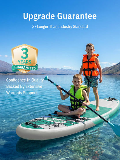 Niphean Inflatable Stand Up Paddle Board with SUP Accessories, Anti-Slip EVA Deck, 10’6’’ Inflatable Paddle Boards for Adults & Youth of All Skill Levels