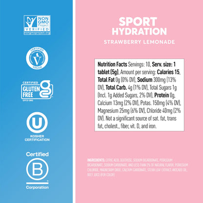 Nuun Sport Electrolyte Tablets with Magnesium, Calcium, Potassium, Chloride & Sodium, Gluten Free & Vegan, Mixed Flavors, 48 Pack (40 Servings Total)