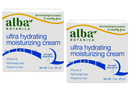 Alba Botanica Hawaiian Moisture Cream, Soothing Jasmine & Vitamin E 3 oz (Pack of 6)