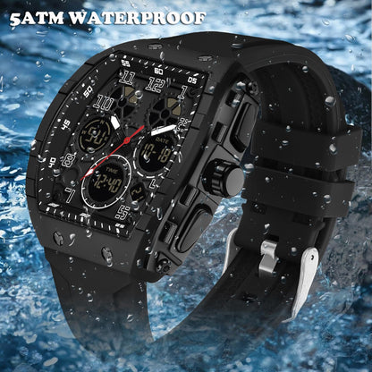 Watches for Men Relojes Para Hombres White Mens Sport Watch Waterproof