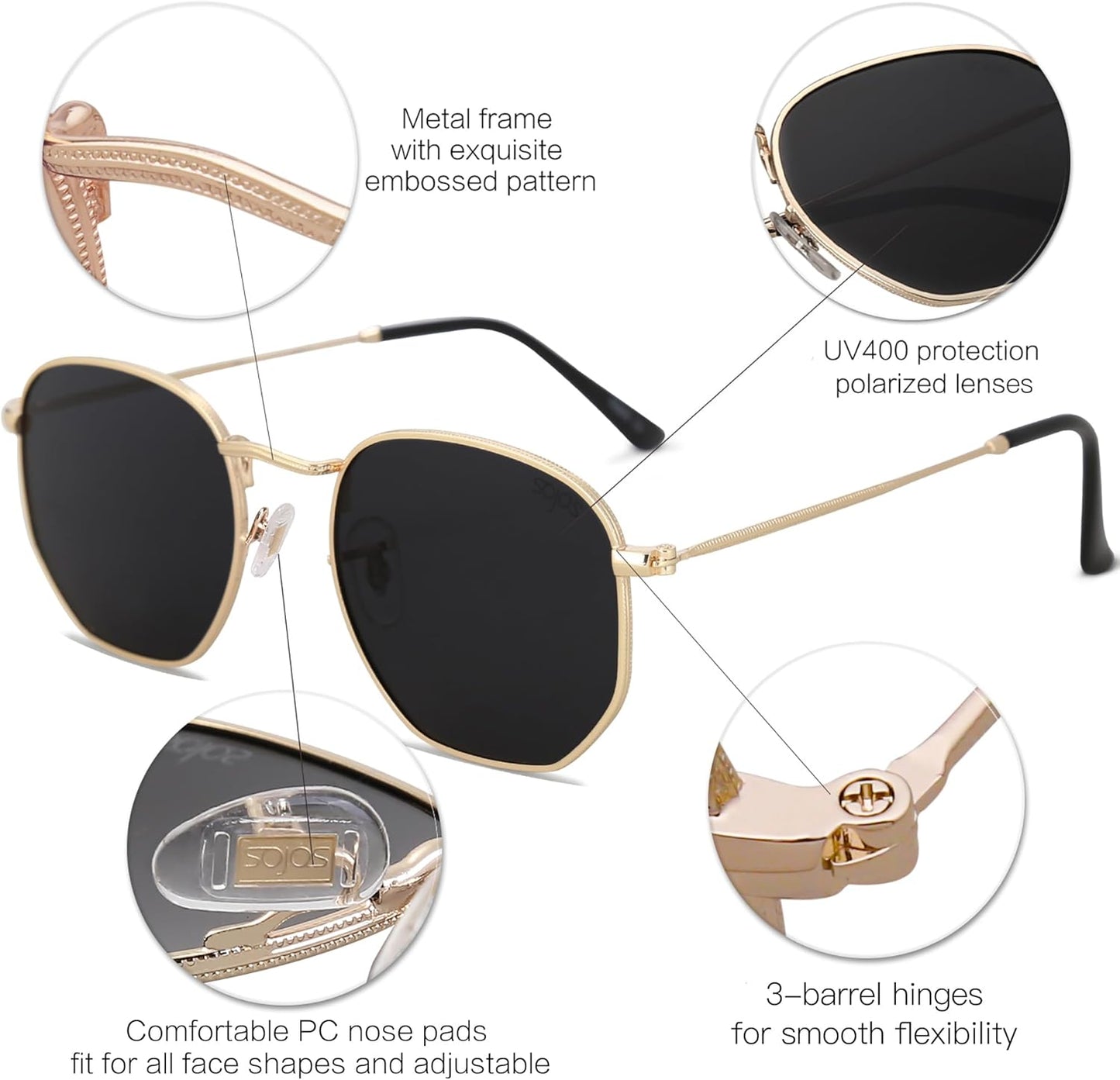 SOJOS Small Square Polarized Sunglasses for Men and Women: A Perfect Blend of Style and Function