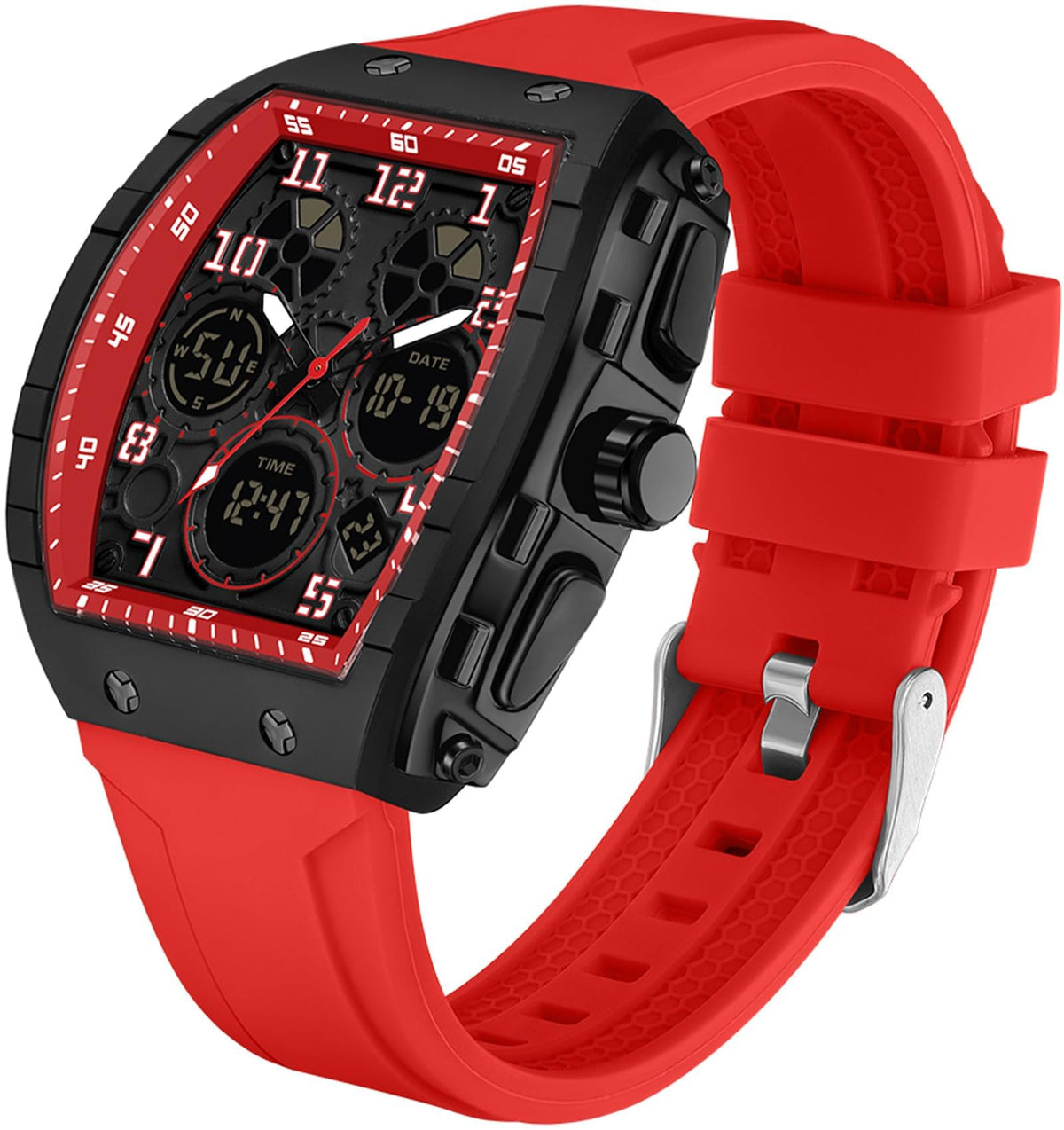 Watches for Men Relojes Para Hombres White Mens Sport Watch Waterproof