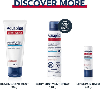 EUCERIN Aquaphor Multipurpose Healing Ointment for Extremely Dry, Cracked Skin (50g), Moisturizing Ointment and Hand Cream for Use After Hand Sanitizer or Hand Soap